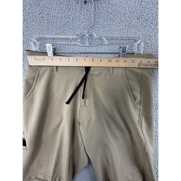 Da Hui Hybrid Shorts Mens Size 30 Tan Sports Stretch Drawstring - Picture 9 of 13